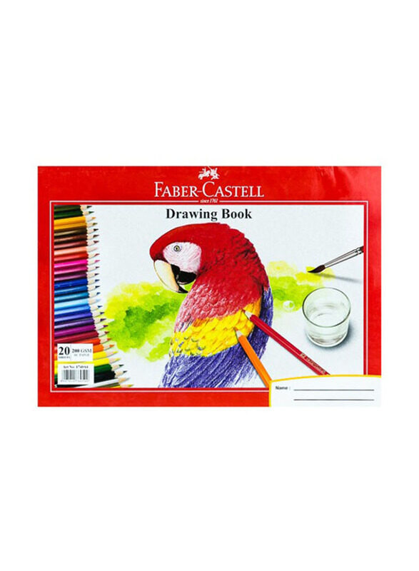 

Faber-Castell Drawing Book, 20 Sheets, 200 GSM, A4 Size, PT 115445, Multicolour