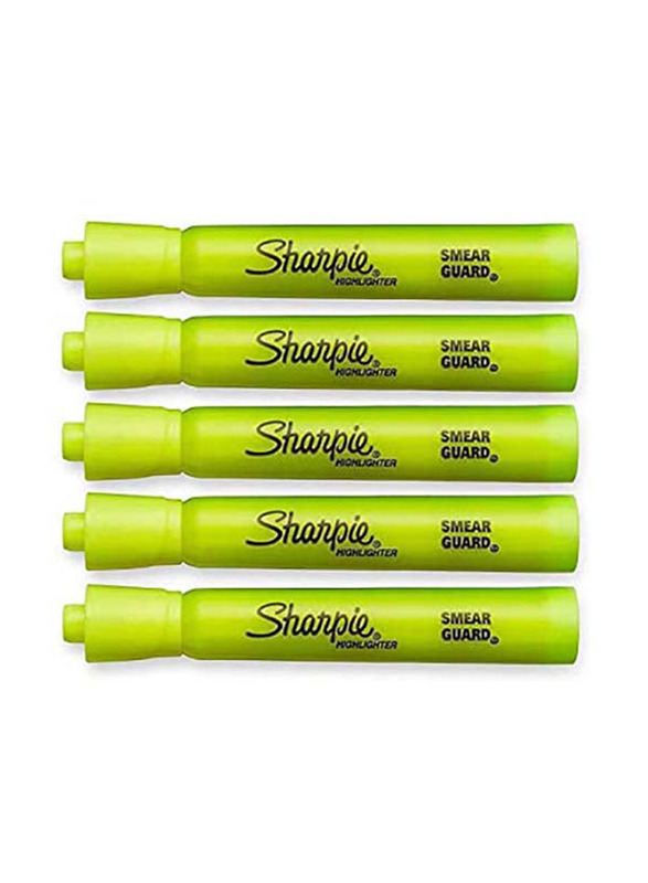 Sharpie 5-Piece Accent Tank-Style Highlighters, Yellow