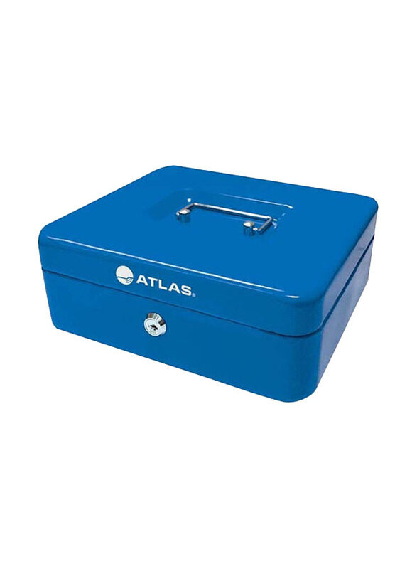 

Atlas Metal Portable Cash Box Blue, MS801914, Blue