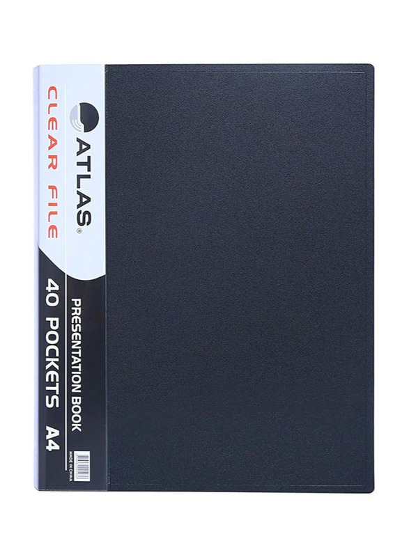 Atlas 40 Pockets A4 Size File Presentation Book, Atcl012, 6 Pieces, Multicolour