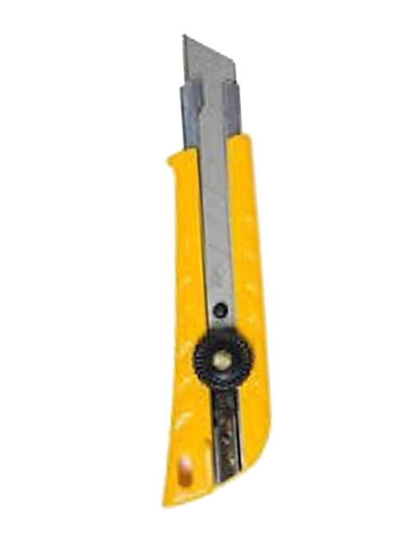 Olfa 3.11" Heavy Duty Ratchet-Lock Utility Knife, Yellow/Black/Silver