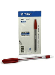 Maxi 50-Piece Ball Pen Set, 0.7mm, Red