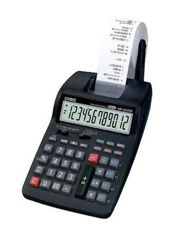 Casio 12-Digit Printer Calculator, Multicolour