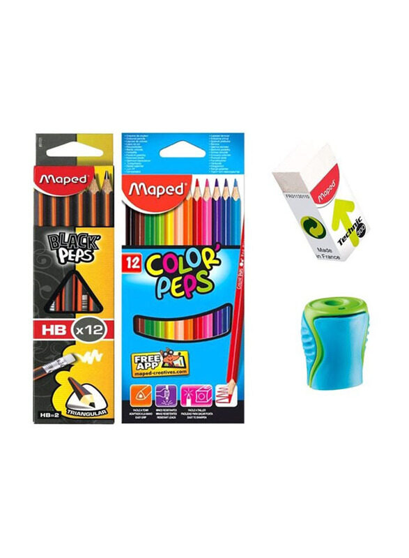 

Maped Helix USA Pencils Combo Set, 26 Pieces, Multicolour