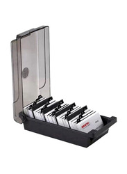 Zad Business Card Holder Box, Black/Clear