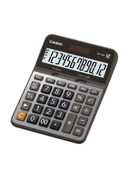 Casio 12-Digit Dual Power Source Basic Calculator, DX-120B, Grey/Black