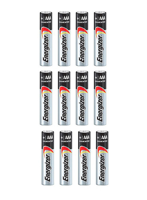 Energizer AAA Max Battery Set, 12 Pieces, Silver/Black/Red