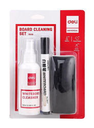 Deli Marker with Board Eraser & Spray Cleanser Board Cleaning Set, Multicolour