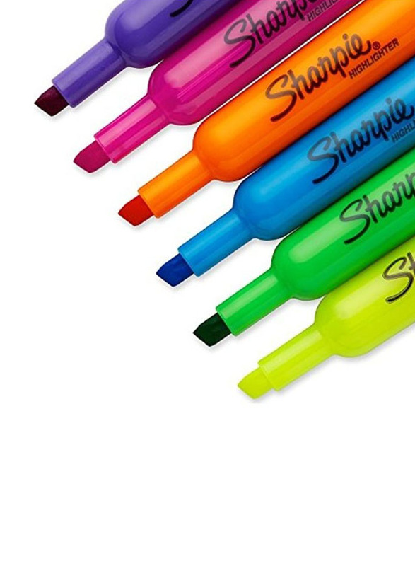 Sharpie 6-Piece Chisel Tip Highlighter Pen Set, Multicolour