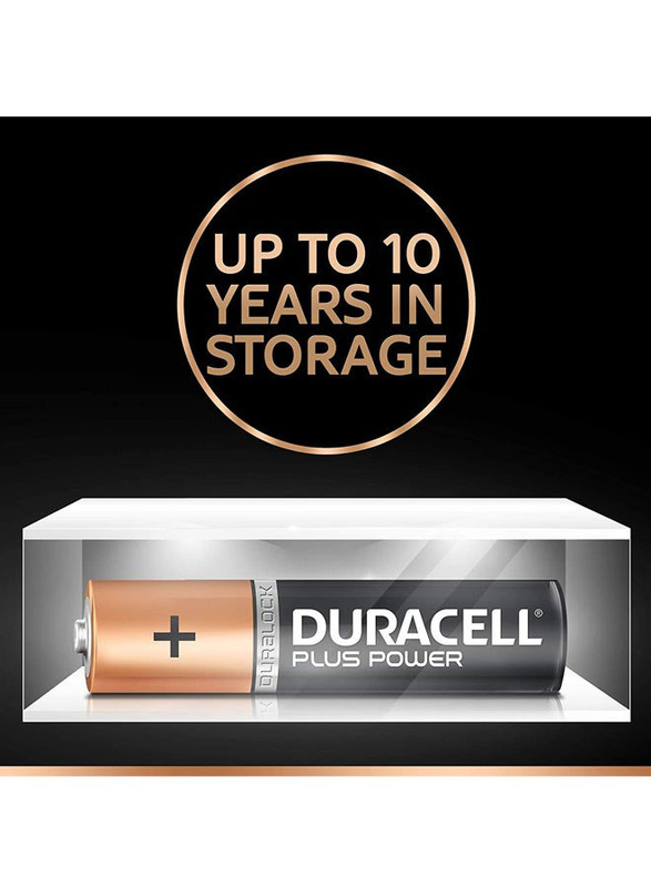 Duracell Plus Power AAA 1.5V Alkaline Battery Set, 4 Pieces, Multicolour