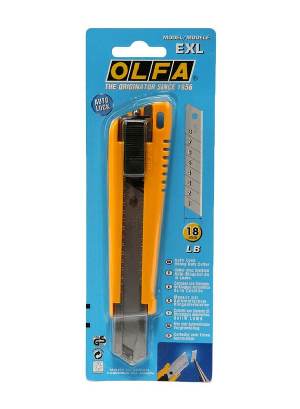 

Olfa EXL Heavy Duty Cutter With Auto Lock, Multicolour