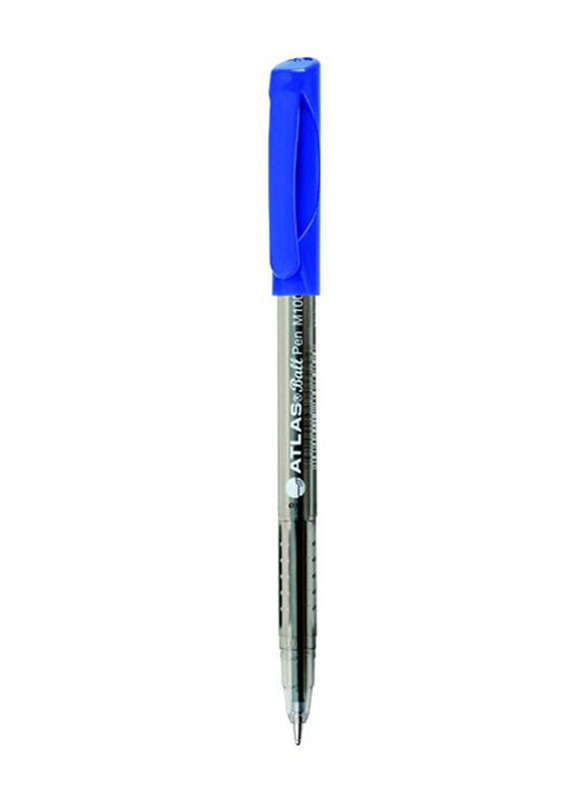 Atlas 10-Piece Fine Ballpoint Pen Set, Blue