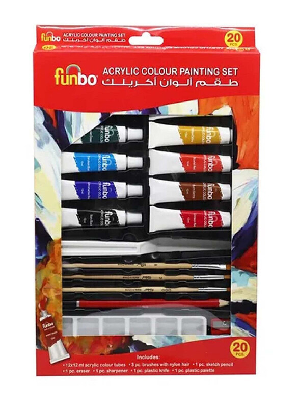 

Funbo Acrylic Colour Painting Set, 20 Pieces, Multicolour