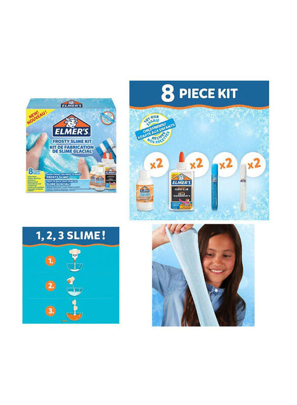 Elmer's Slime Frosty Kit, 8 Pieces, Multicolour