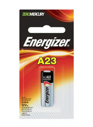 Energizer A23 Alkaline Battery, Silver/Black