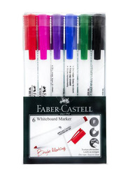 Faber-Castell 6-Piece Whiteboard Marker Set, Multicolour