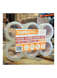 Tape King Packaging Tape, 6 Pieces, Clear