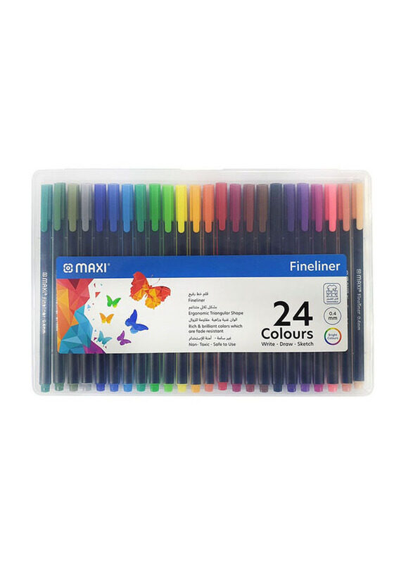 

Maxi 24-Piece Fineliner Pen Set, Multicolour
