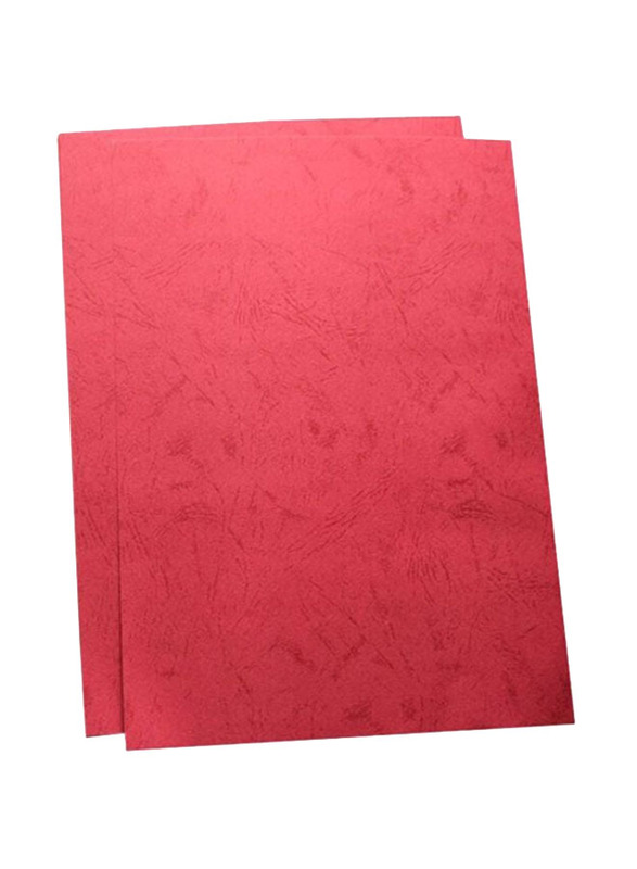 Partner A4 Embossed Binding Sheet, 100 Pieces, Red
