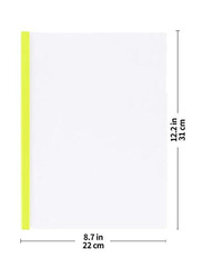 Report File with Sliding Bar, 5 Pieces, Yellow/White