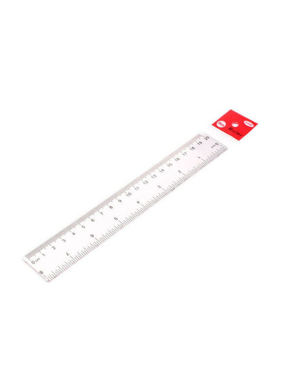 Plastic Simple Straight Ruler Measuring Tool, OS3822, Clear