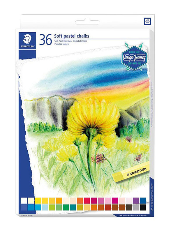 Staedtler 36-Piece Soft Pastel Crayon Colour Set, Multicolour