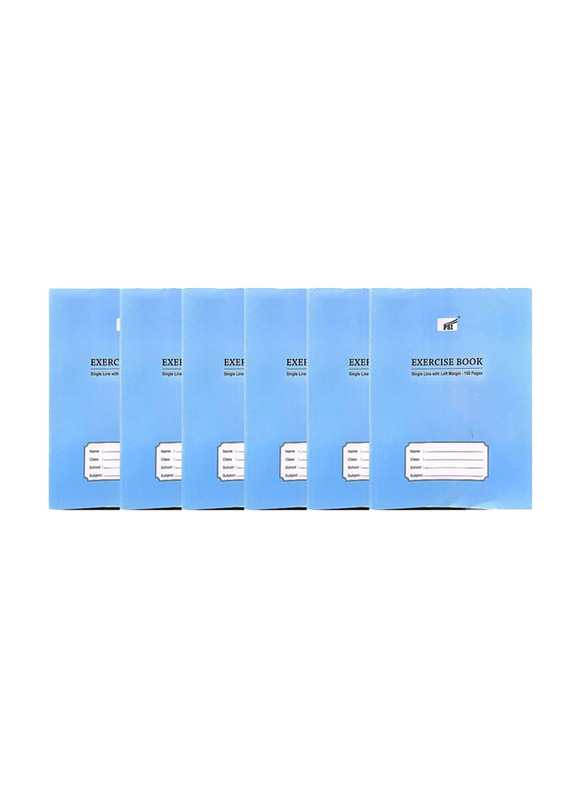 Psi Single Lined Exercise Book, 6 Pieces, A4 Size