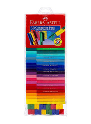 Faber-Castell Connector Colour Marker Pens, 30 Pieces, Multicolour