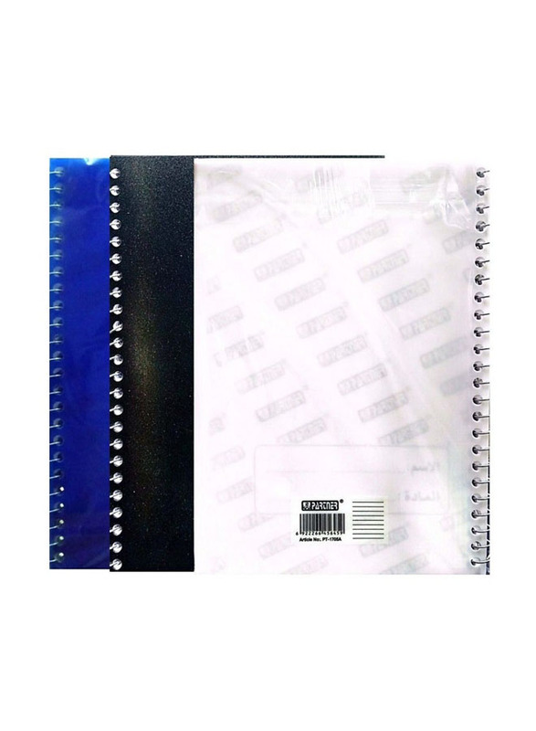 Partner Single Strong PP Cover Spiral Notebook, 3 Pieces, A5 Size, Multicolour