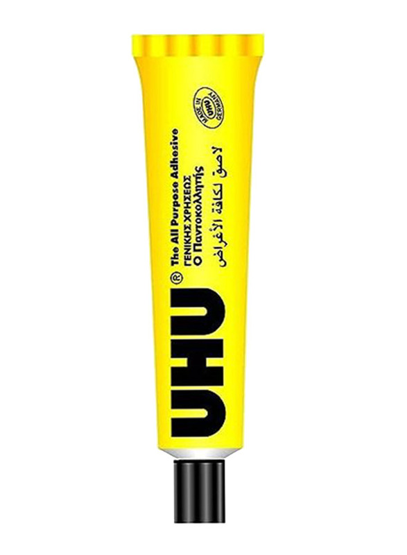 UHU All Purpose Adhesive Tube, 60ml, 40981, Yellow