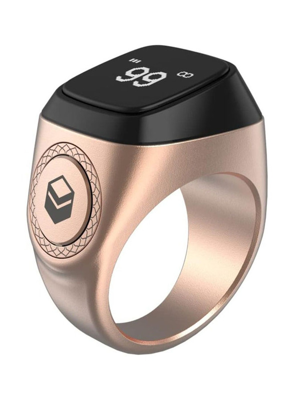 iQibla Tasbih Zikr Aluminium Smart Ring, 20mm, Rose Gold