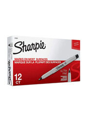 Sharpie 12-Piece Ultra Fine Permanent Marker, White/Black