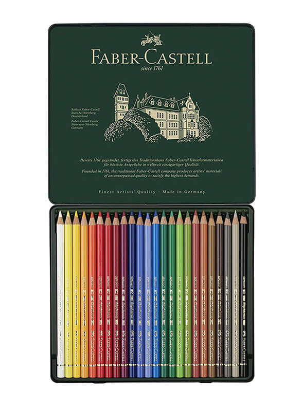 Faber-Castell Polychromos Colour Pencil, 24 Pieces, Multicolour