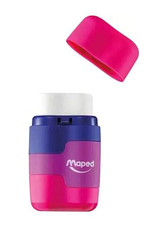 Maped Connect Eraser And Sharpener Combo, Pink