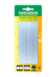 Fantastick Thin Hot Melt Glue Stick Set, 12 Pieces, White