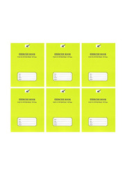 PSI Single Line Right Margin Exercise Notebook, 6 x 200 Sheets, Yellow