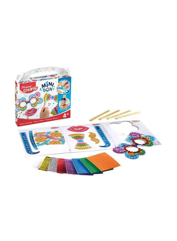 Maped Helix USA Creativ Mini Box Mosaic Art Set, 11 Pieces, Blue/Green/Yellow