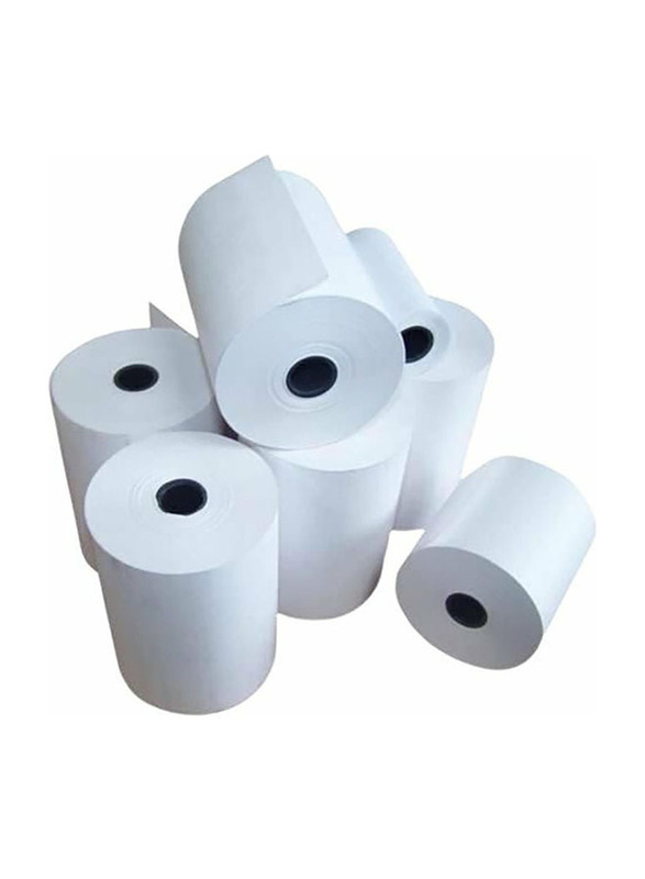 Thermal Paper Receipt Rolls, 100 Pieces, White
