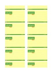 Fantastick Ruled Sticky Notes, 12 x 100 Sheets, 3 x 5 inch, Yellow