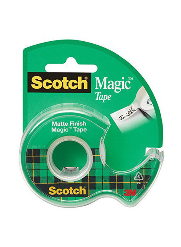 3M Scotch Magic Tape with Dispenser, 6 Pieces, Clear