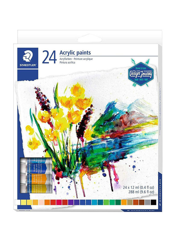 Staedtler Acrylic Watercolour Set, 24 Pieces, Multicolour