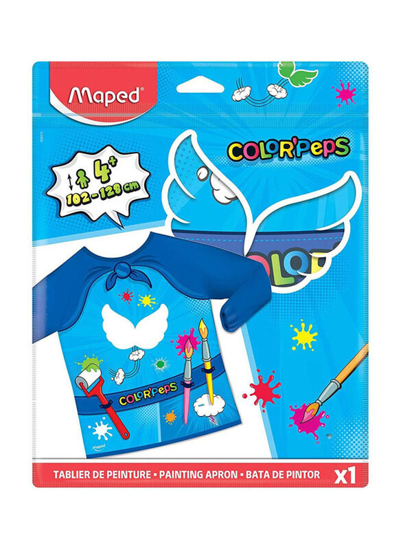 

Maped Painting Apron, Blue