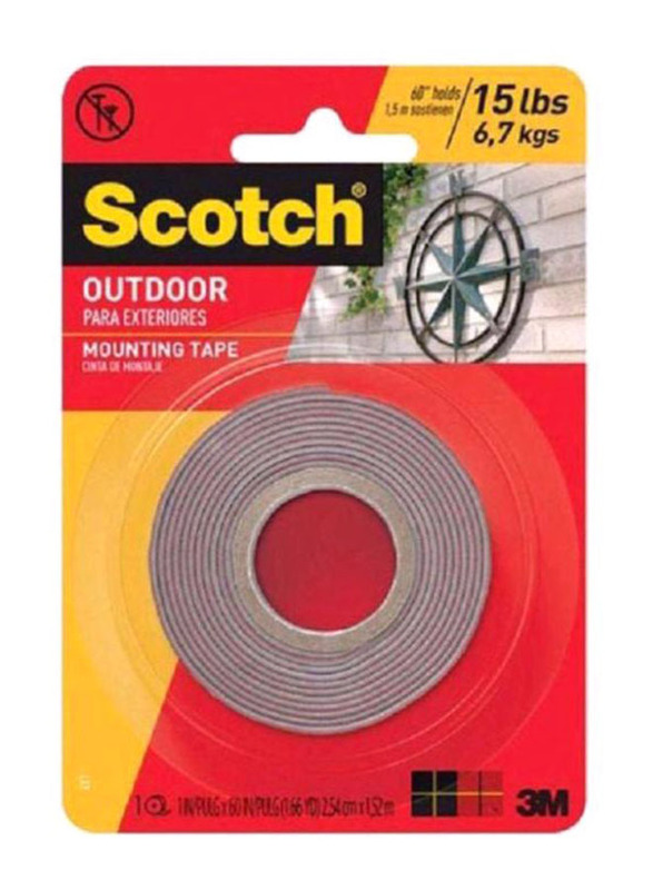 3M Scotch Outdoor Mounting Tape, Grey