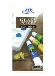 ATK Glass Colour Starter Set, 12 Pieces, Multicolour