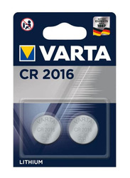 Varta Lithium CR 2016 Battery, 3V, 2 Pieces, Silver