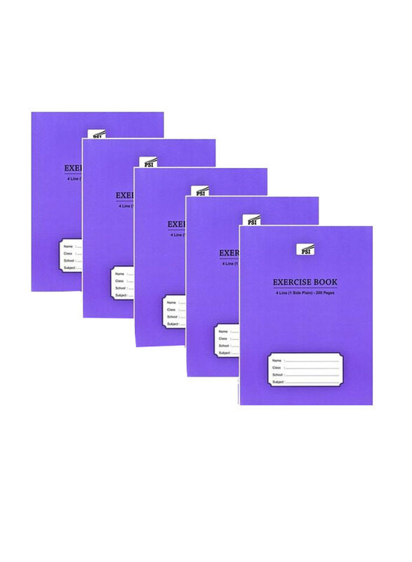 

PSI 5-Piece Four Line Exercise Books, A5 Size