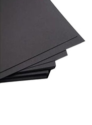 Scrapbook Greetings and Invitations Paper, 20 Sheets, 350 GSM, A4 Size, Black