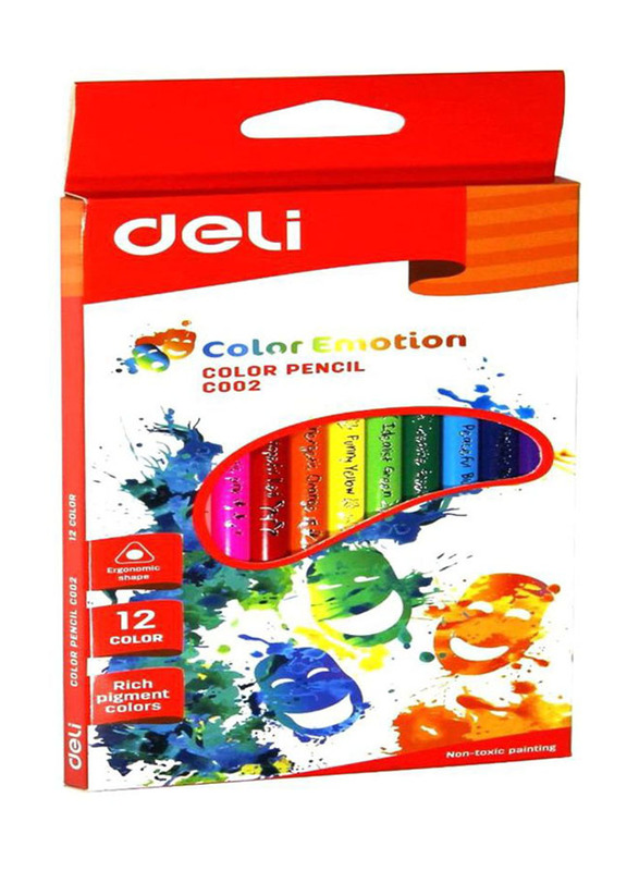 Deli Colour Pencil Set, 12 Pieces, Multicolour