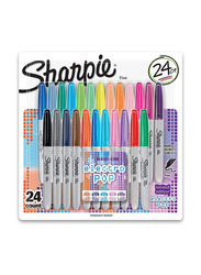 Sharpie 24-Piece Electro Pop Fine Tip Permanent Marker, Multicolour