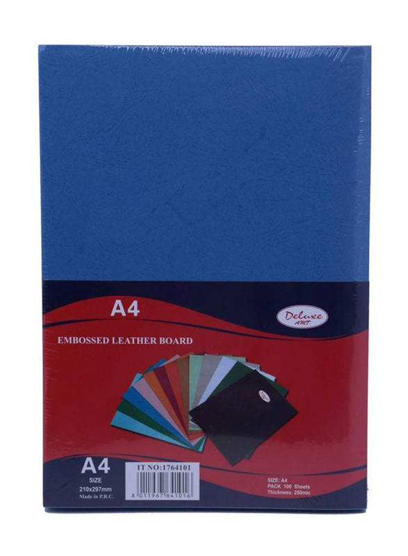 Deluxe A4 Binding Sheet Card, 100 Pieces, Blue